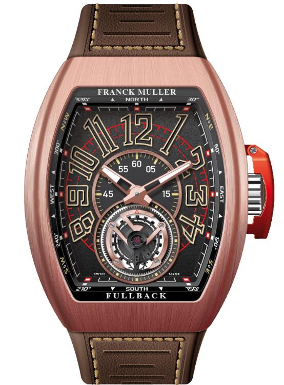 Best FRANCK MULLER Vanguard Fullback Tourbillon Brushed Rose Gold V 45 T DT LCK (NR) (BR) (5N) (NR. NR SB) Replica Watch